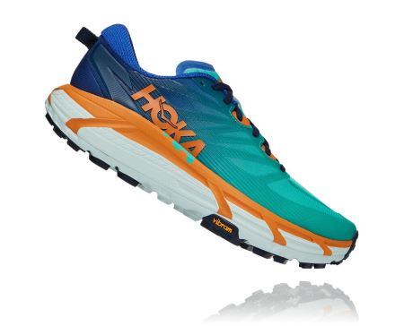 Hoka One One Mafate Speed 3 - Bocanci Munte Barbati Albastri / Portocalii | RO-Hr4Konj